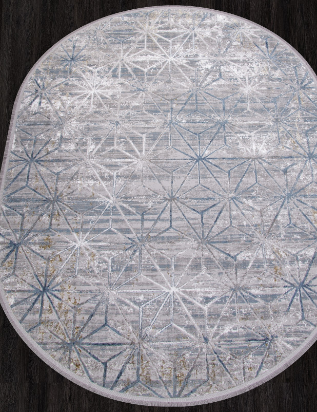Ковер LP320A - GREY / BLUE - Овал