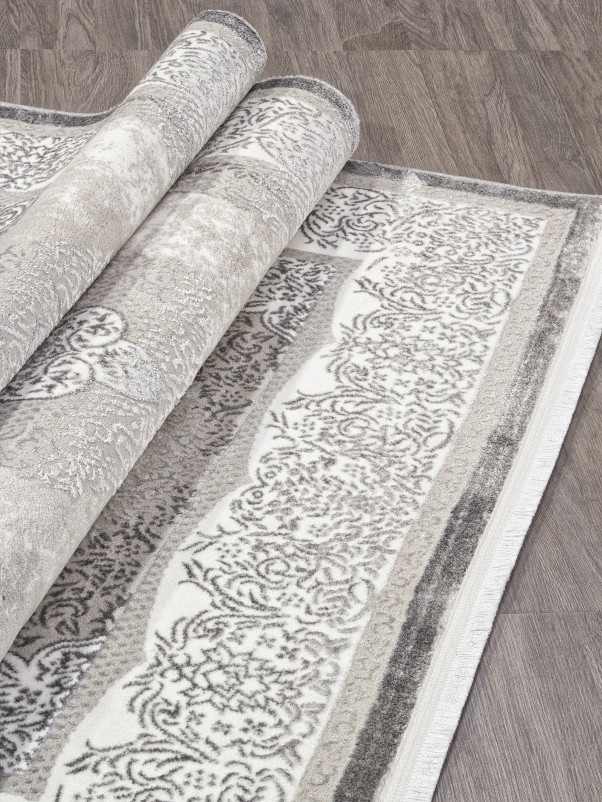 Ковер Q009A - GREY FDY / CREAM SHRINK - Прямоугольник