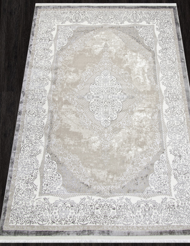 Ковер Q009A - GREY FDY / CREAM SHRINK - Прямоугольник