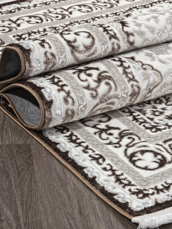Ковер Q011A - BROWN FDY/CREAM SHRINK - Прямоугольник