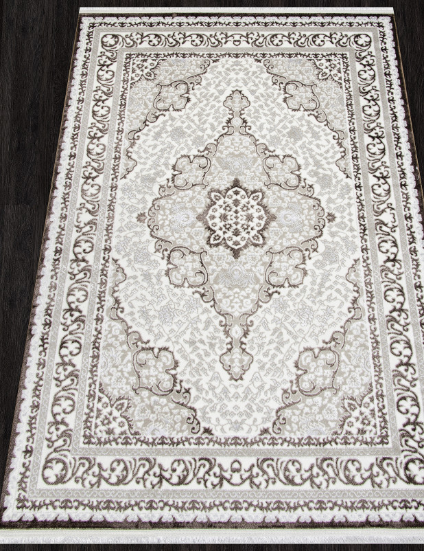 Ковер Q011A - BROWN FDY/CREAM SHRINK - Прямоугольник