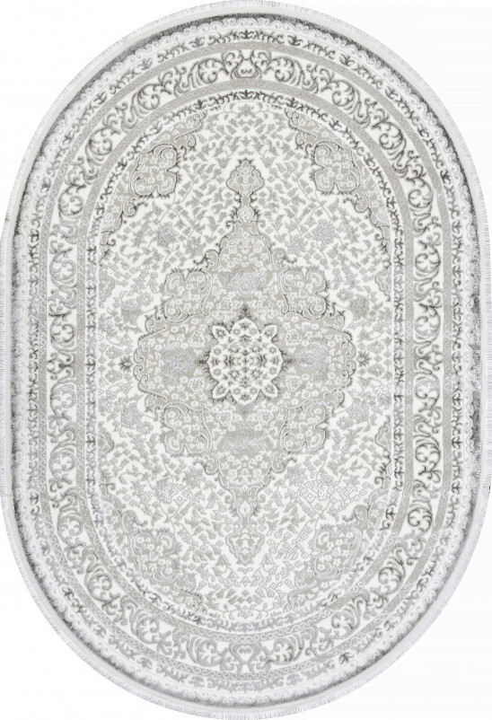 Ковер Q011A - GREY FDY / CREAM SHRINK - Овал