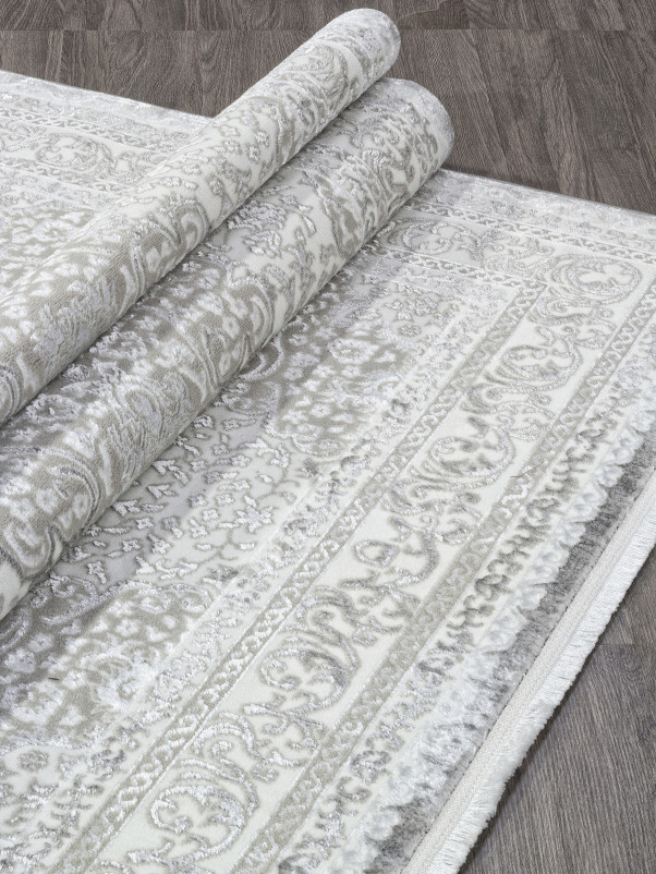 Ковер Q011A - GREY FDY / CREAM SHRINK - Прямоугольник