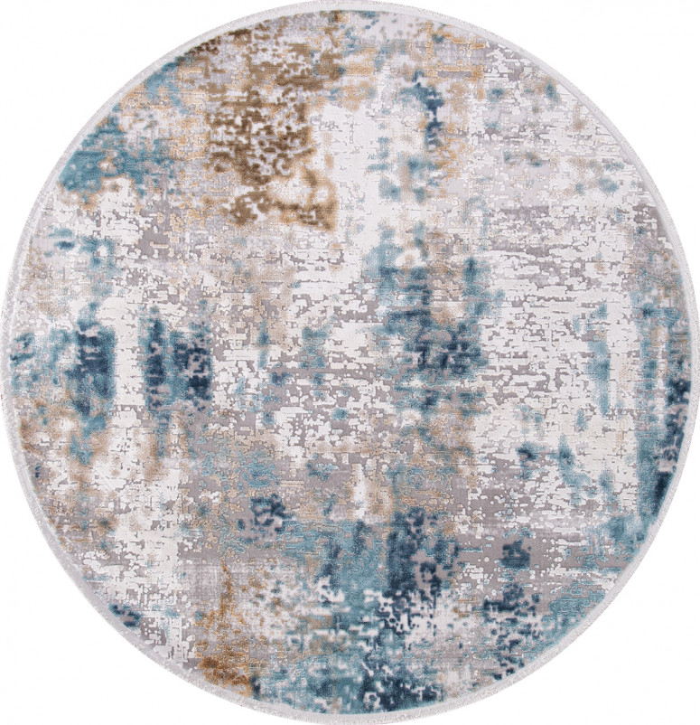 Ковер 12004 - CREAM / BLUE - Круг