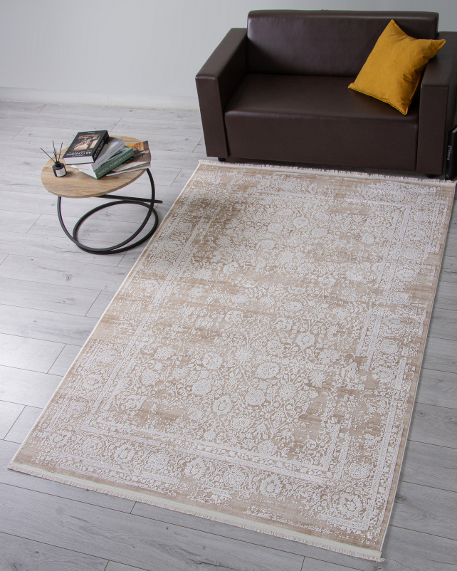 Ковер 21365C - D.BEIGE / WHITE - Прямоугольник