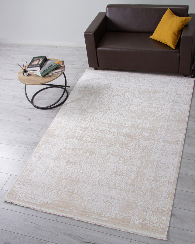 Ковер 21365C - D.BEIGE / WHITE - Прямоугольник