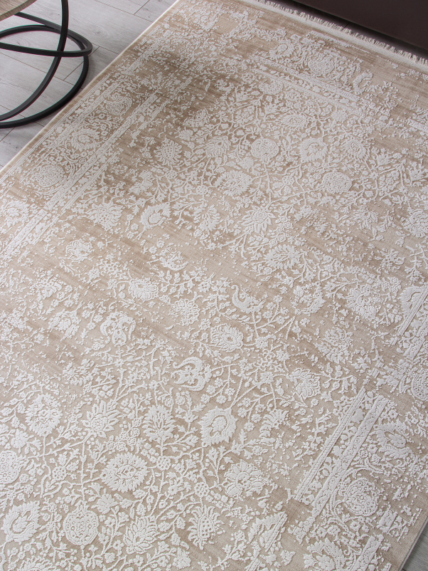 Ковер 21365C - D.BEIGE / WHITE - Прямоугольник