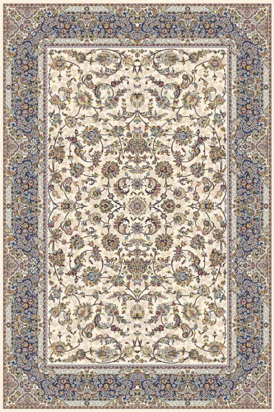 Ковер 6814 - CREAM-BLUE - Прямоугольник
