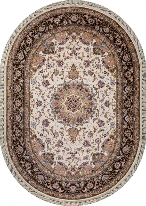 Ковер D158 - CREAM-BROWN - Овал