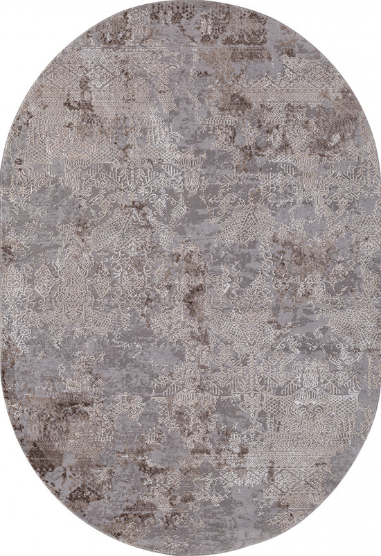 Ковер 03851C - GREY / BROWN - Овал
