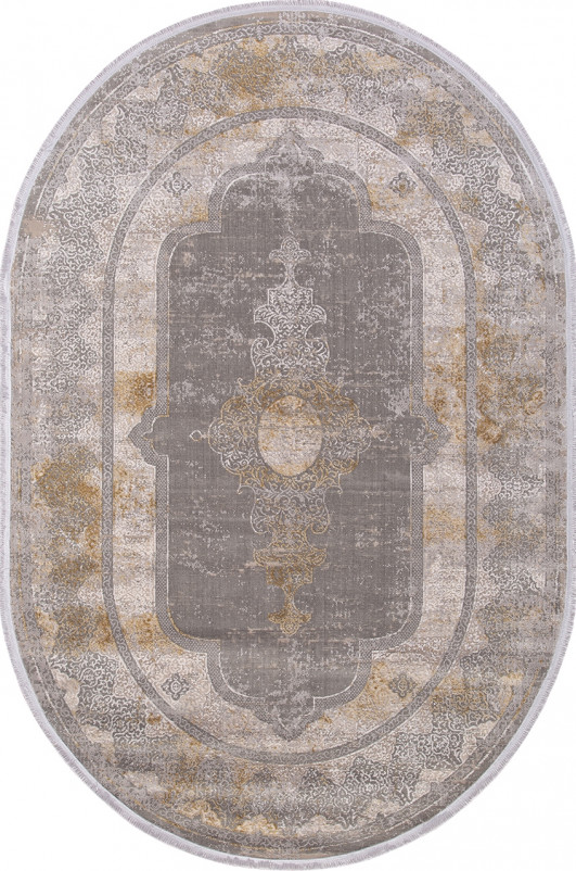 Ковер 9305 - GREY / BLUE - Овал
