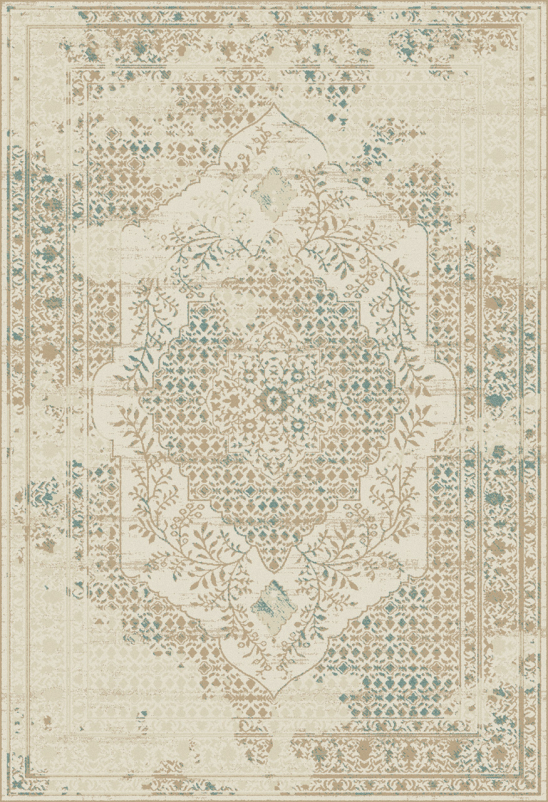 Ковер F104 - BEIGE-BLUE - Прямоугольник