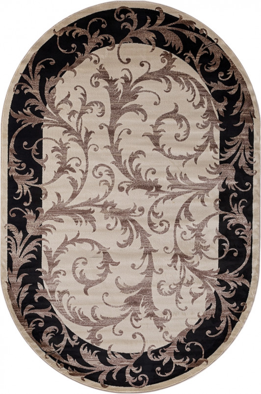 Ковер D156 - CREAM-BLACK - Овал