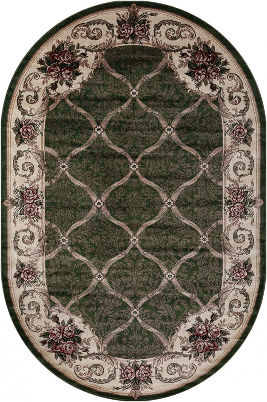 Ковер D468 - GREEN - Овал