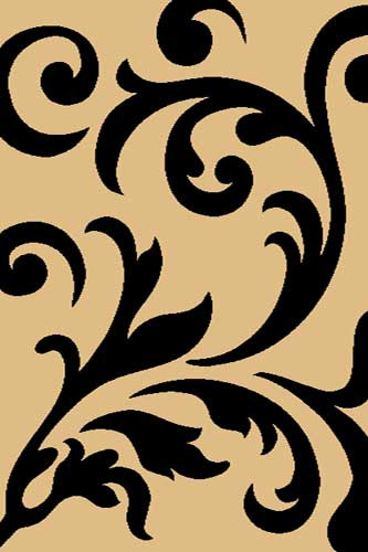 Ковер s129 - BEIGE-BLACK - Прямоугольник
