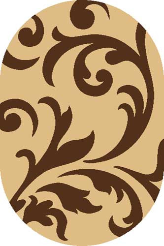 Ковер s129 - BEIGE-BROWN - Овал