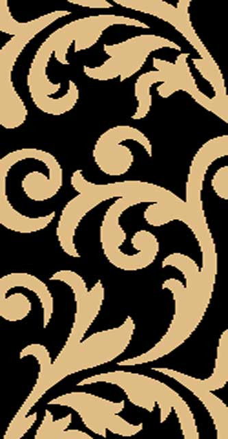 Ковер s129 - BLACK-BEIGE - Прямоугольник
