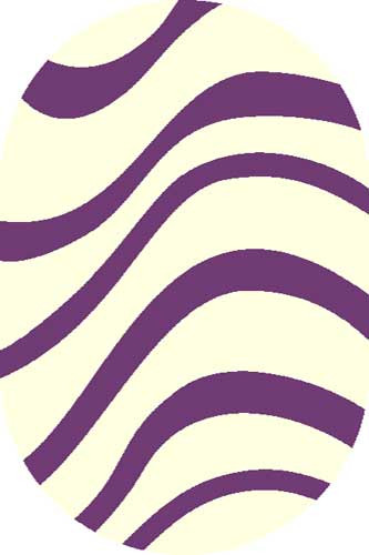 Ковер s607 - CREAM-PURPLE - Овал