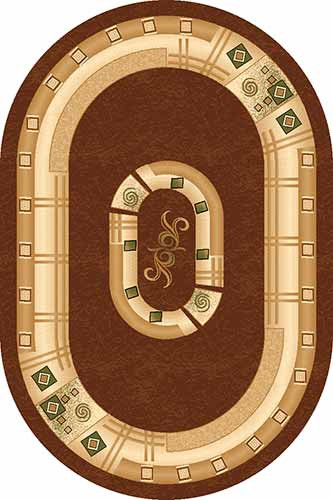 Ковер 5263 - BROWN - Овал