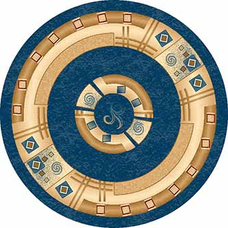 Ковер 5263 - NAVY - Круг