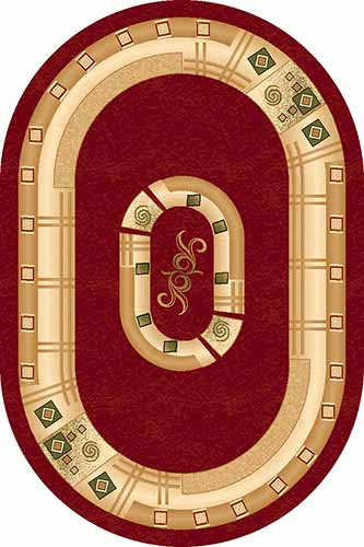 Ковер 5263 - RED - Овал