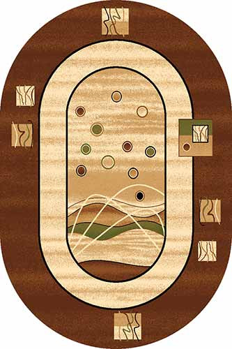 Ковер 5409 - BROWN - Овал