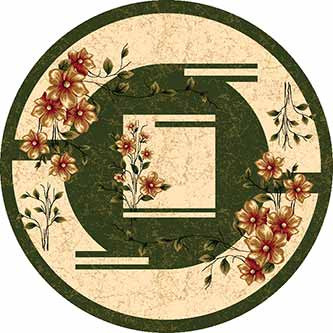 Ковер d024 - GREEN - Круг