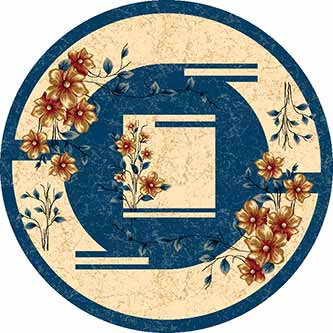 Ковер d024 - NAVY - Круг
