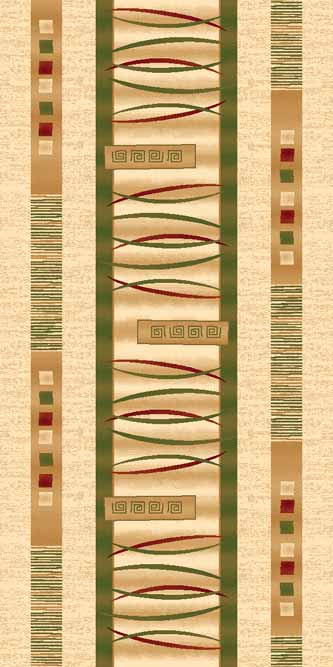 Ковер d025 - CREAM-GREEN - Дорожка