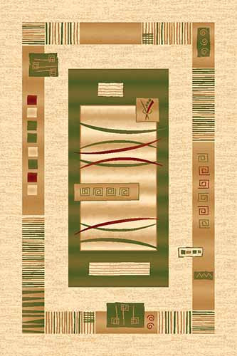 Ковер d025 - CREAM-GREEN - Прямоугольник