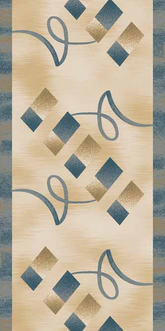 Ковер d054 - BEIGE-BLUE - Дорожка