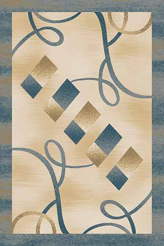 Ковер d054 - BEIGE-BLUE - Прямоугольник