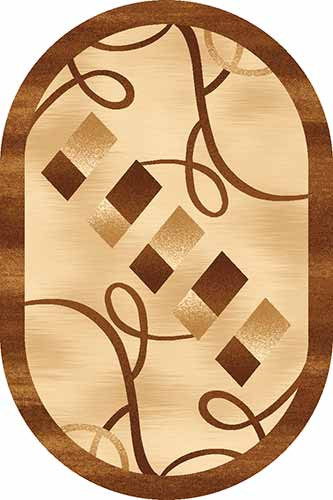 Ковер d054 - BEIGE-BROWN - Овал