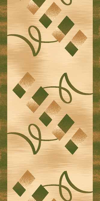 Ковер d054 - BEIGE-GREEN - Дорожка