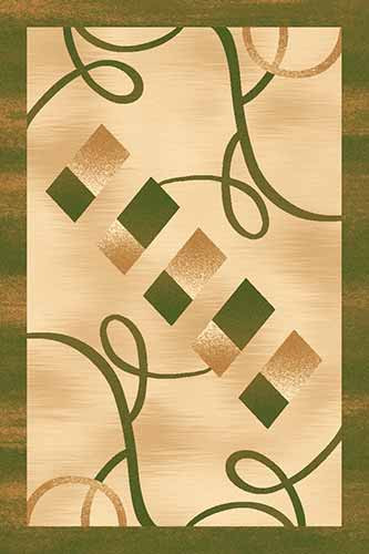 Ковер d054 - BEIGE-GREEN - Прямоугольник