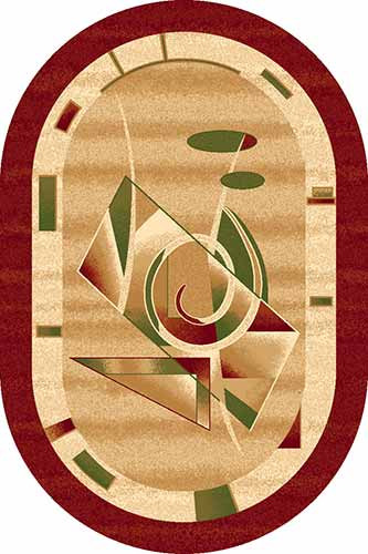 Ковер d091 - RED - Овал