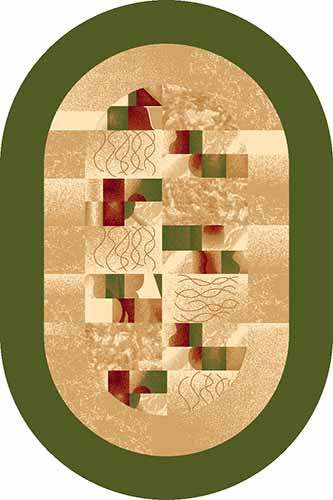 Ковер d143 - GREEN - Овал