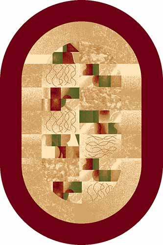 Ковер d143 - RED - Овал