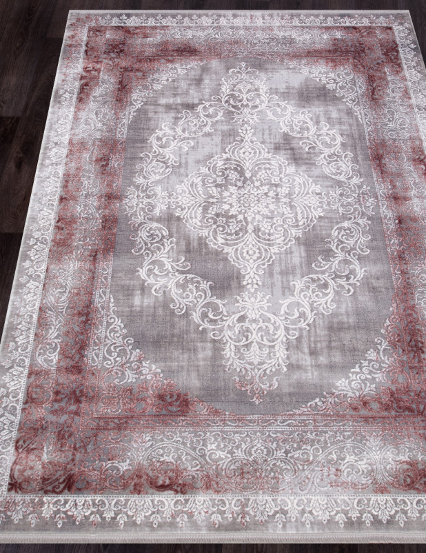Ковер 5860C - GREY - PINK - Прямоугольник