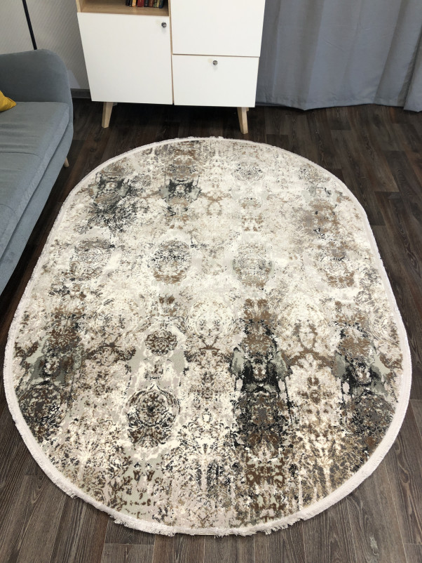 Ковер 9354B - GREY / BROWN - Овал