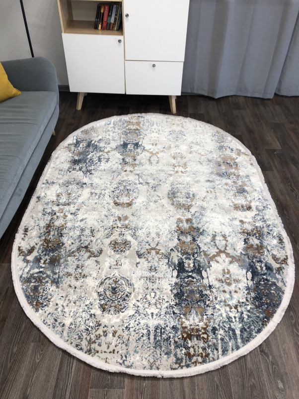 Ковер 9354H - BLUE / CREAM - Овал