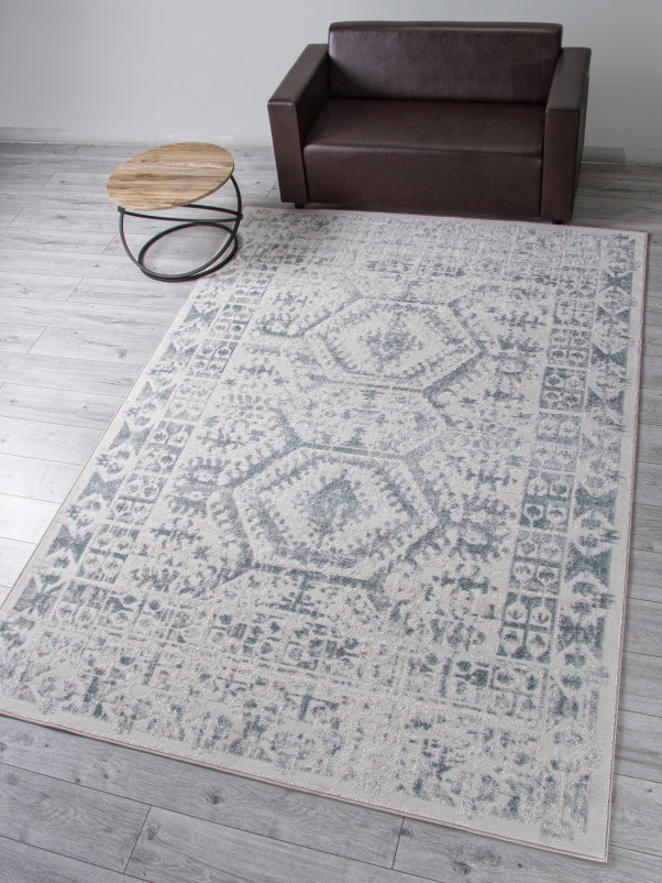 Ковер F525 - CREAM-BLUE - Прямоугольник