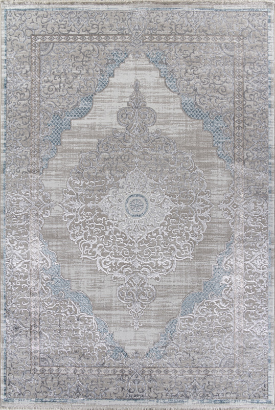 Ковер L279A - CREAM SHRINK / BLUE FDY - Прямоугольник
