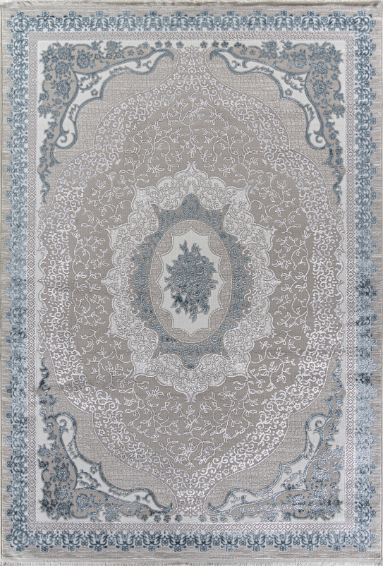 Ковер Q010A - CREAM SHRINK / BLUE FDY - Прямоугольник