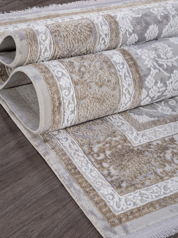 Ковер 04012B - WHITE / L.BEIGE - Прямоугольник