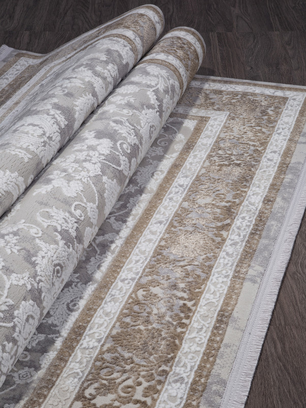 Ковер 04012B - WHITE / L.BEIGE - Прямоугольник