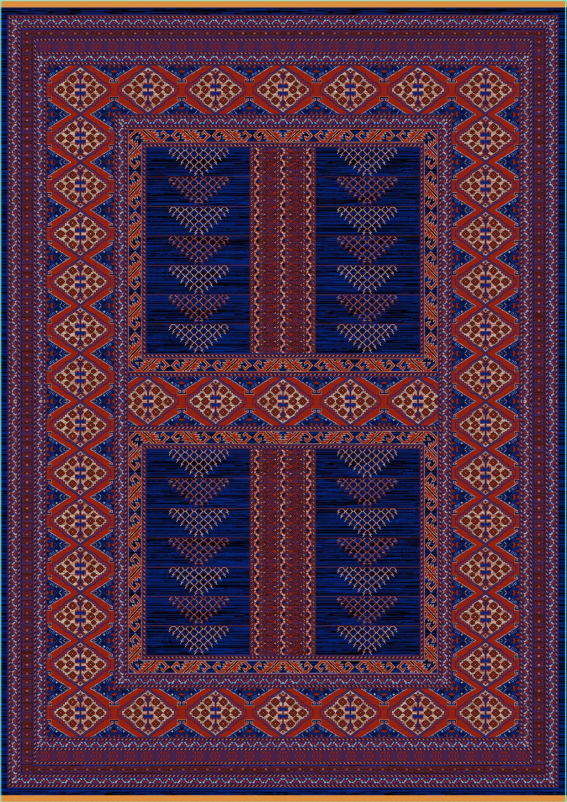 Ковер 00768 - NAVY / BLUE - Прямоугольник