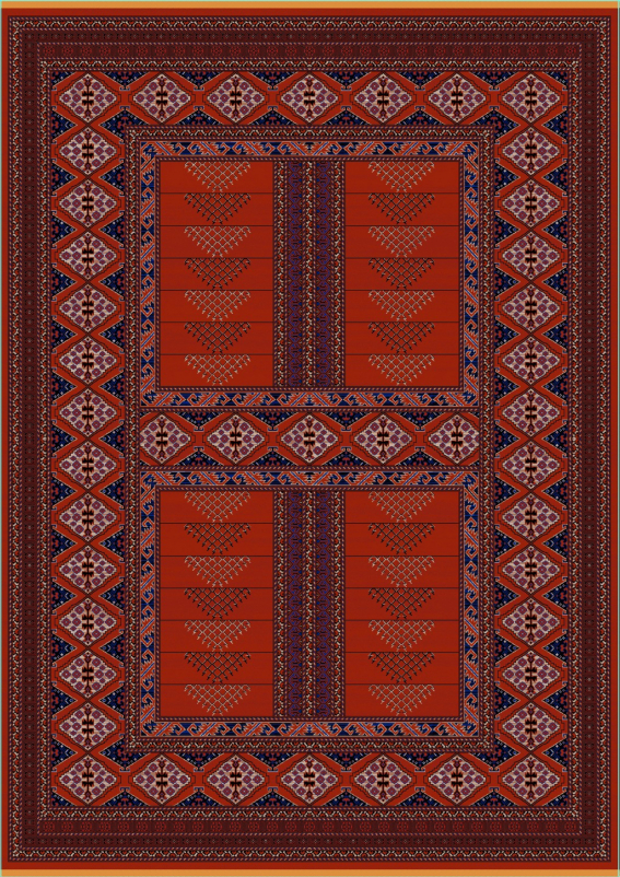 Ковер 00768 - RED - Прямоугольник