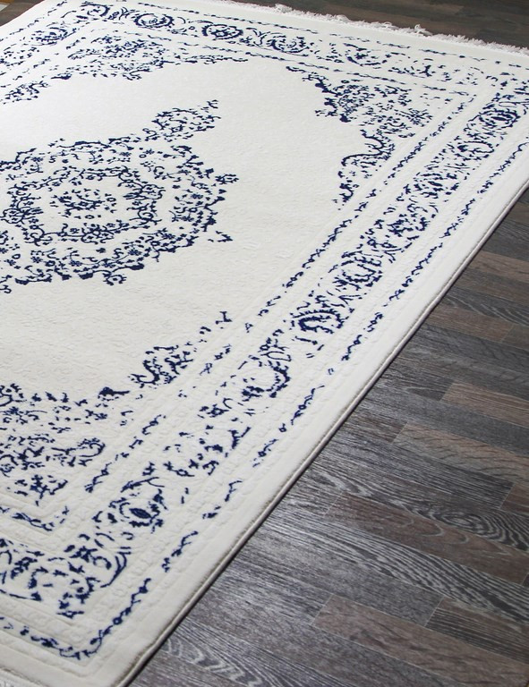 Ковер 07855A - BLUE / WHITE - Прямоугольник