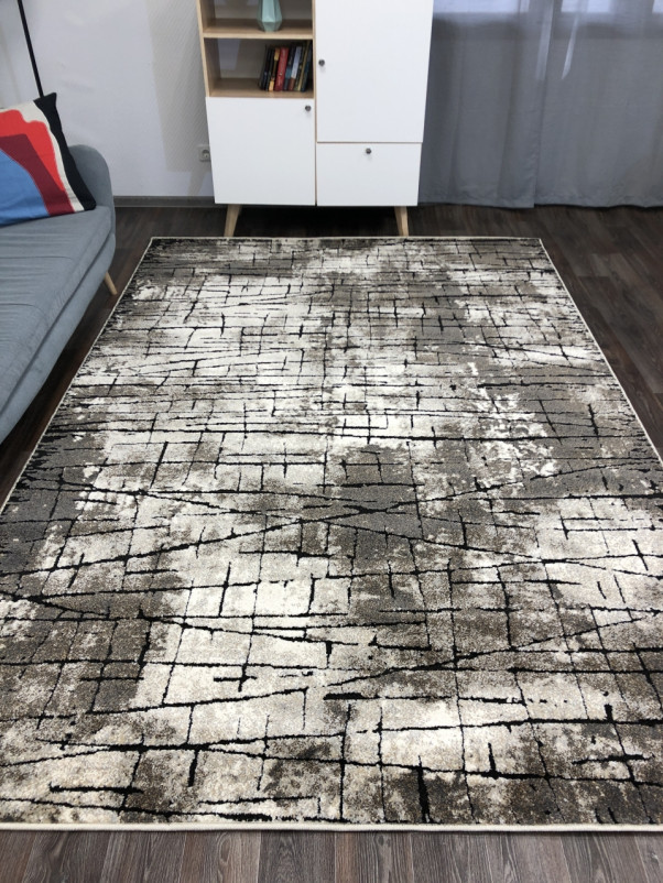Ковер 3516 - BEIGE-BLACK - Прямоугольник